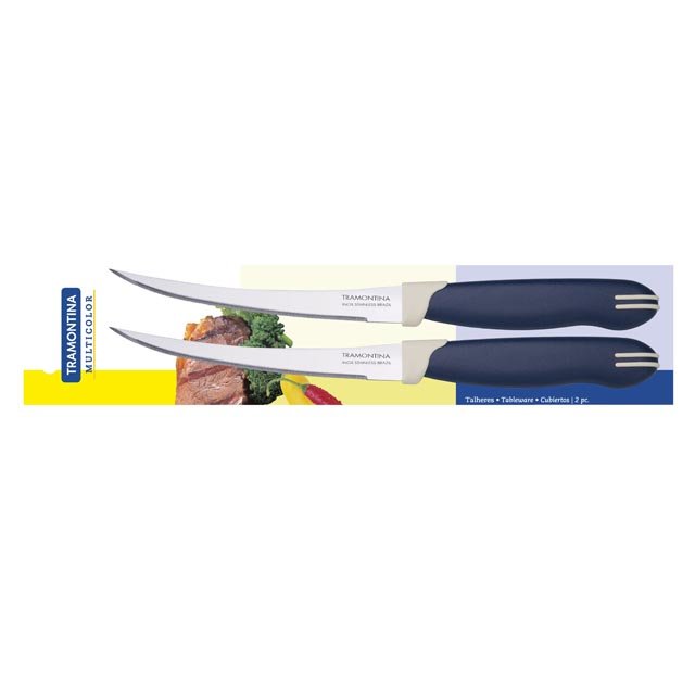 нож TRAMONTINA Multicolor 2шт 12,5см для томатов и цитрусовых нерж.сталь, пластик