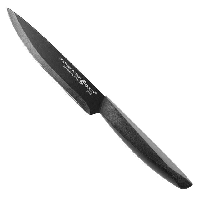 нож APOLLO Genio Nero Steel 12см универсальный нерж.сталь с антибакт.покр., пластик