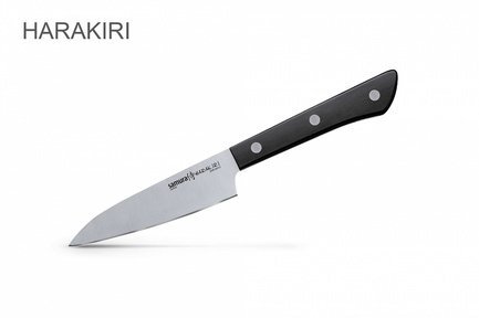 Нож для овощей Harakiri, 9.9 см, черный SHR-0011B/K Samura