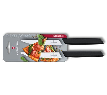 Набор ножей для стейка и пиццы Swiss Modern Extension, 12 см, 2 шт., черный 6.9003.12WB Victorinox