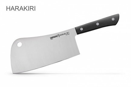 Топорик кухонный Harakiri, 18 см, черный SHR-0040B/K Samura