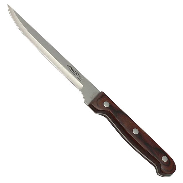 нож ATLANTIS Калипсо 15см обвалочный нерж.сталь, дерево