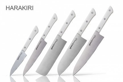 Набор ножей Harakiri, 5 пр., белый SHR-0250W/K Samura