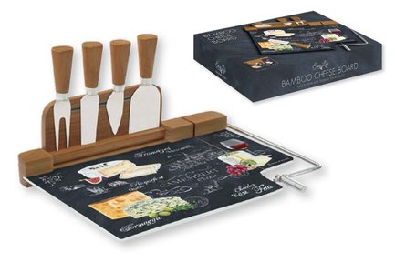 Набор для сыра Мир сыров, 32х22 см, 7 предметов, в подарочной упаковке R2S810/WOCH-AL Easy Life (R2S)