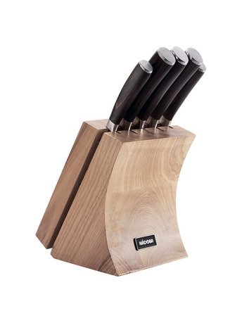 Набор кухонных ножей и блока для ножей с ножеточкой Dana, 6 пр 722515 Nadoba