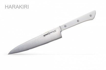Нож универсальный Harakiri, 15 см, белый SHR-0023W/K Samura